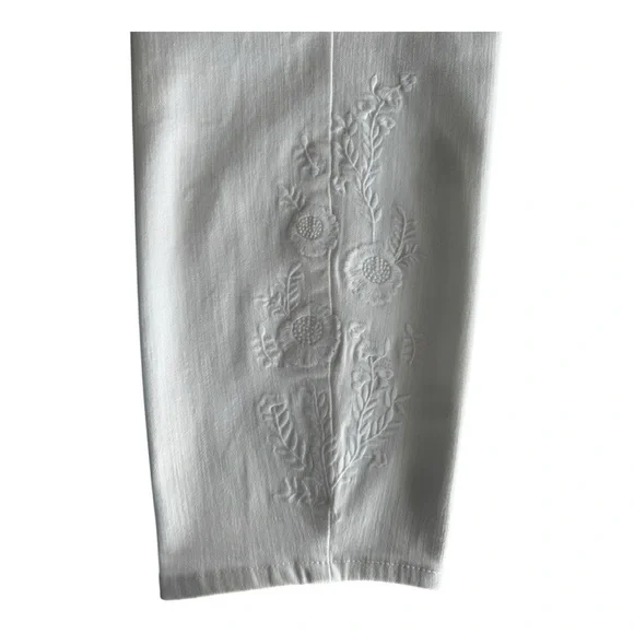 Talbots High-Waist Jegging Crop Jeans with Embroidery Sz16 - Picture 4 of 5